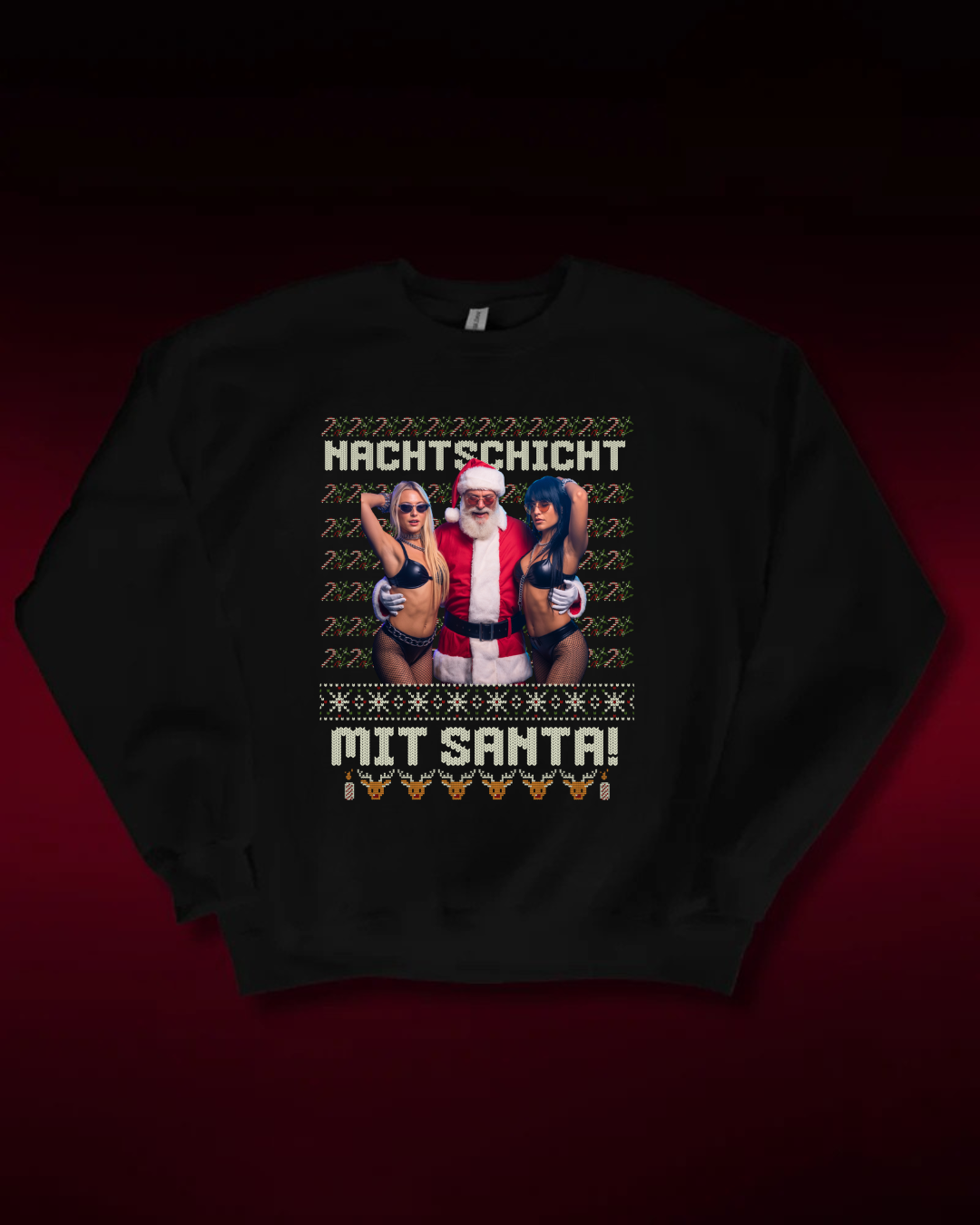 Nachtschicht mit Santa - CHRISTMAS SWEATER UNISEX