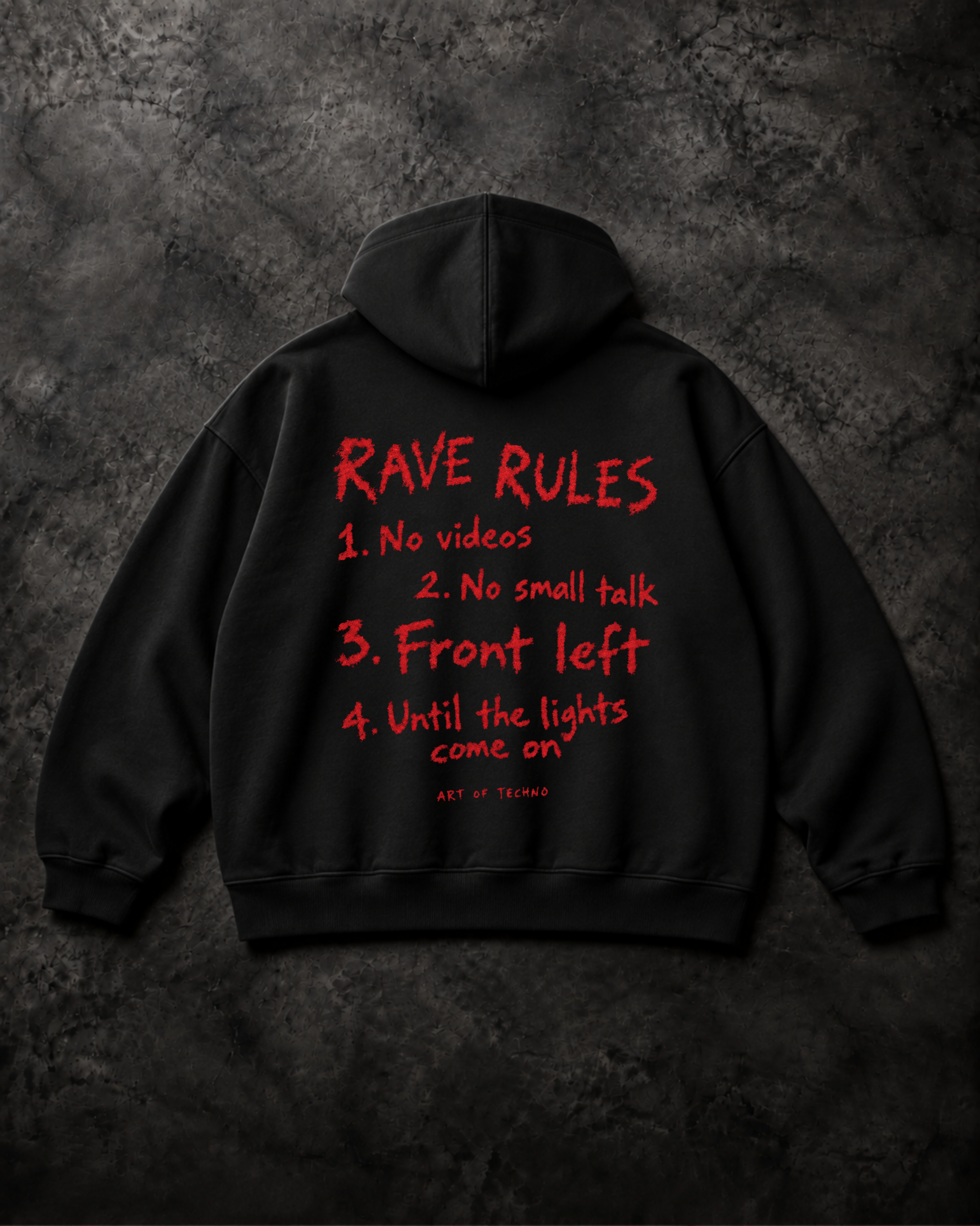 RAVE RULES - OVERSIZED HOODIE