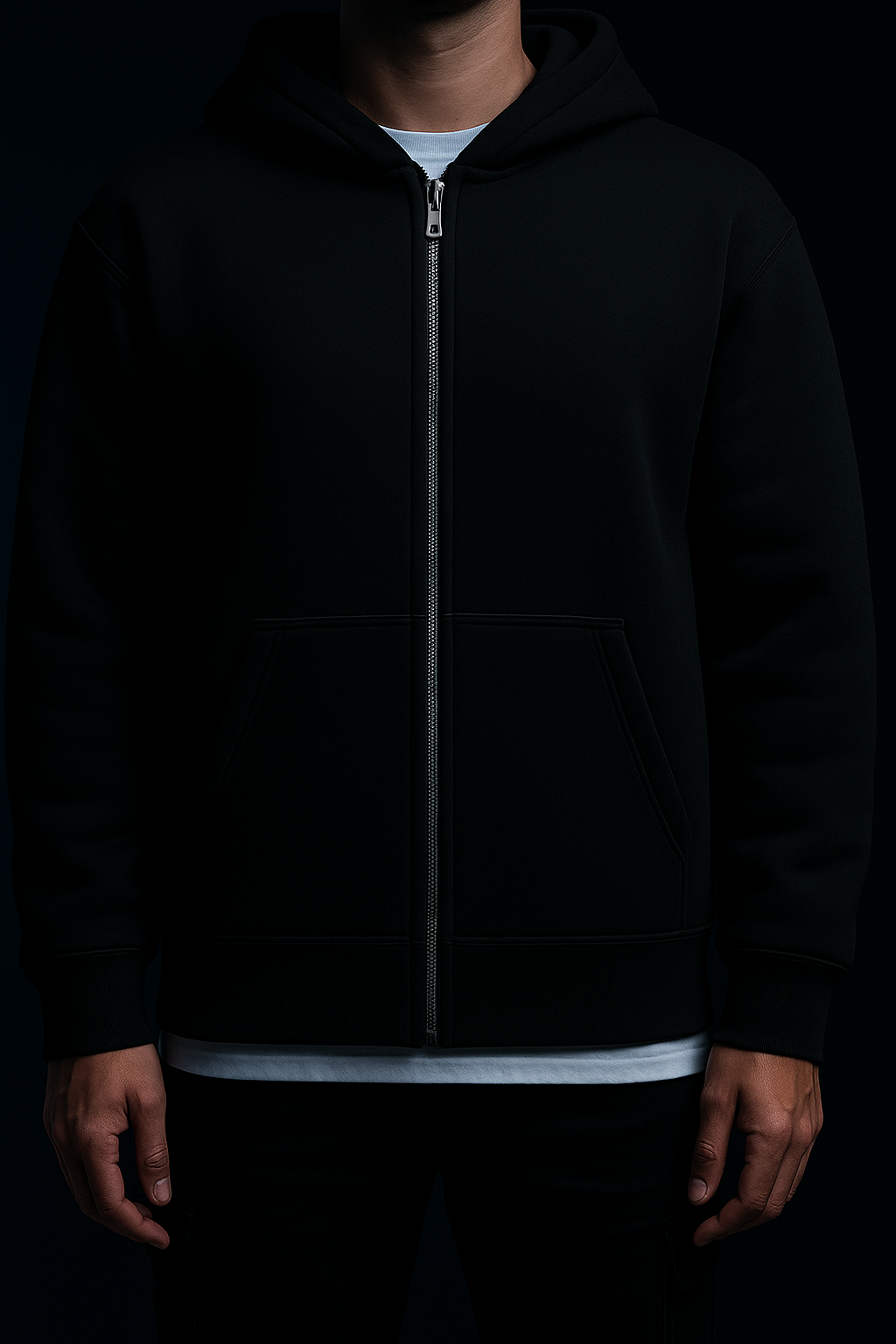 RAVE DOG - Oversized Zipper Hoodie