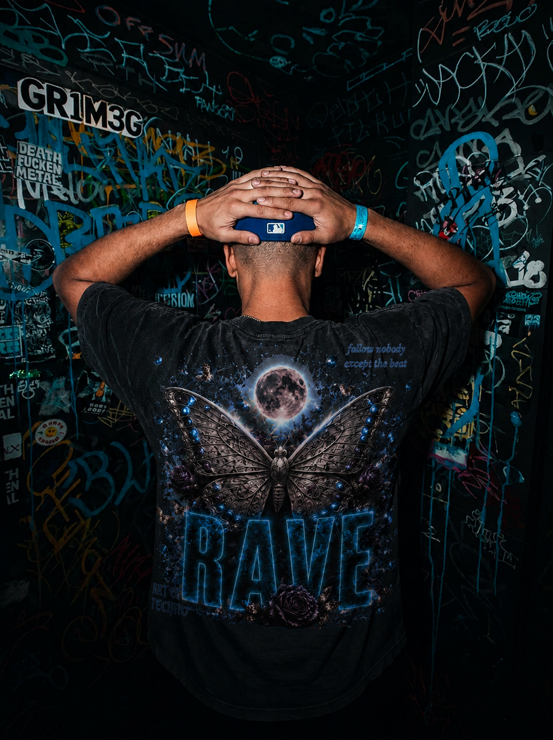 BUTTERFLY - TECHNO OVERSIZED SHIRT - BACKPRINT