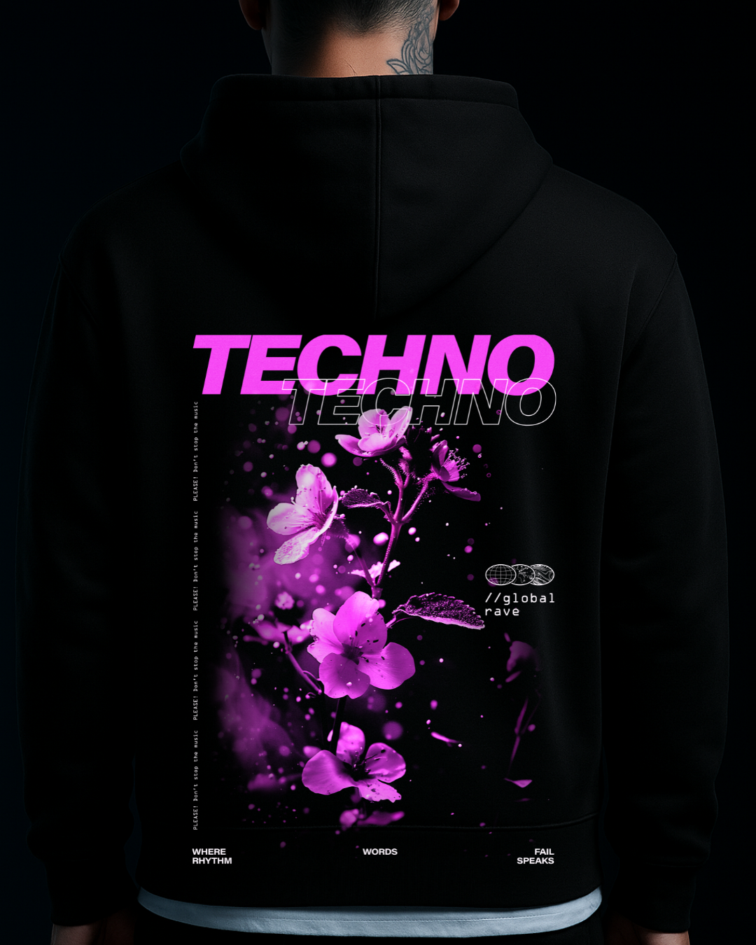 ORCHID NEON PINK - Oversized Zipper Hoodie