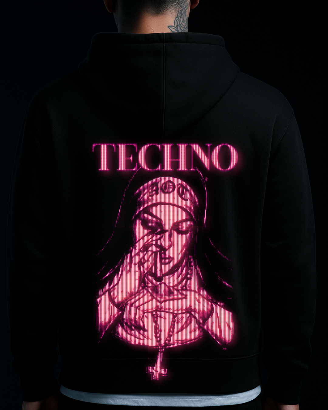 TECHNO QUEEN - Oversized Zipper Hoodie