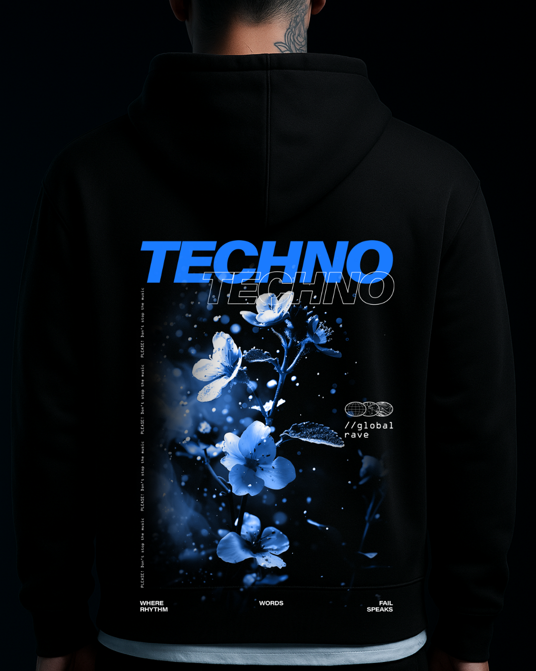 ORCHID BLUE - Oversized Zipper Hoodie