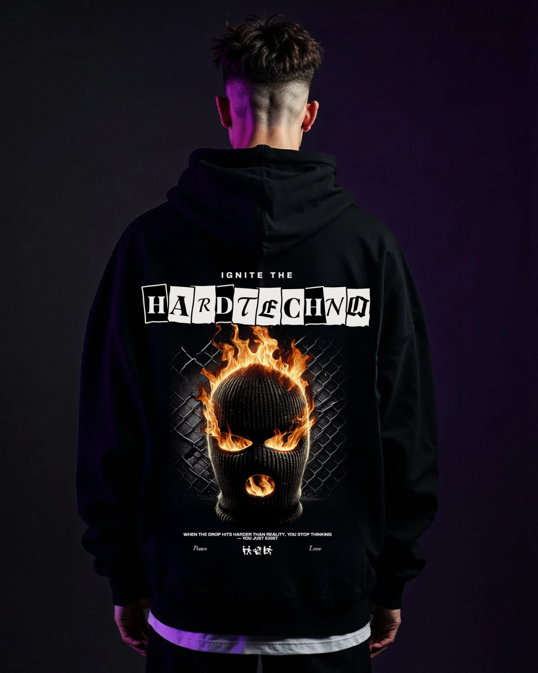 Hardtechno - Oversized Hoodie