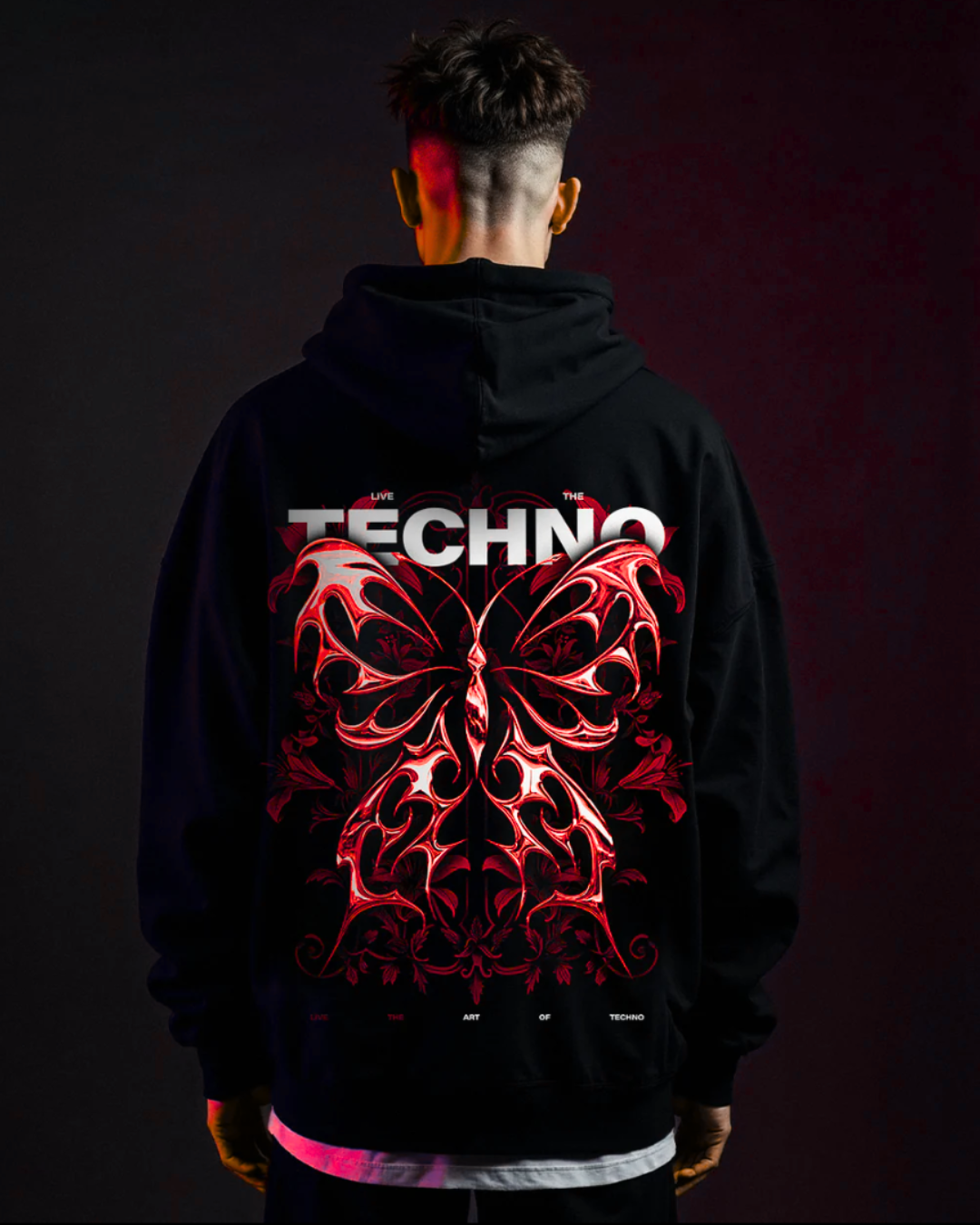 Butterfly Red - Oversized Hoodie