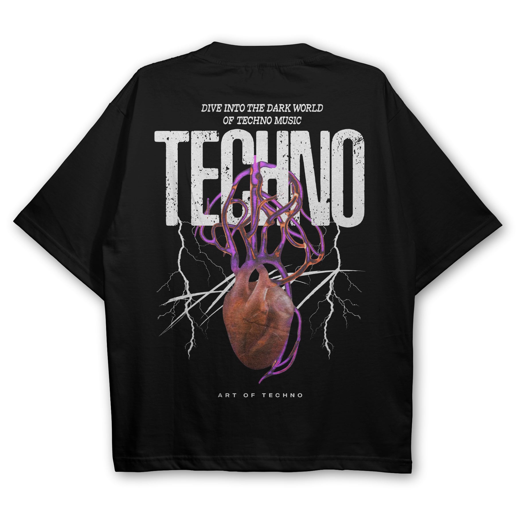 Techno Heart Oversized T-Shirt