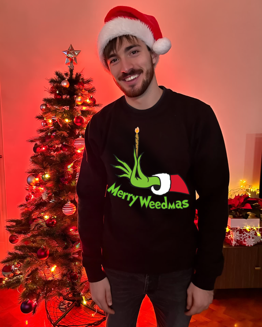 MERRY WEEDMAS - CHRISTMAS SWEATSHIRT