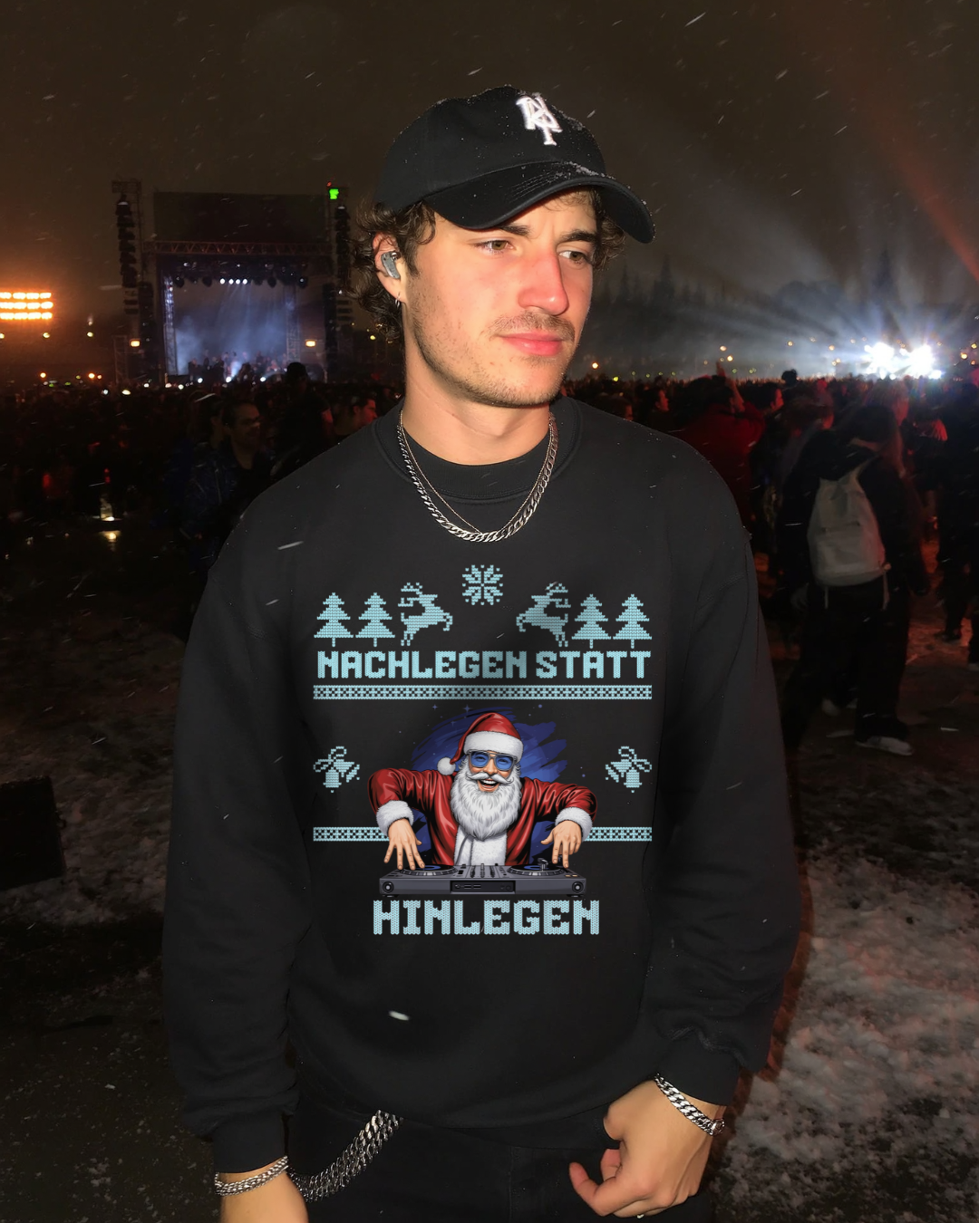 NACHLEGEN STATT HINLEGEN - CHRISTMAS SWEATSHIRT