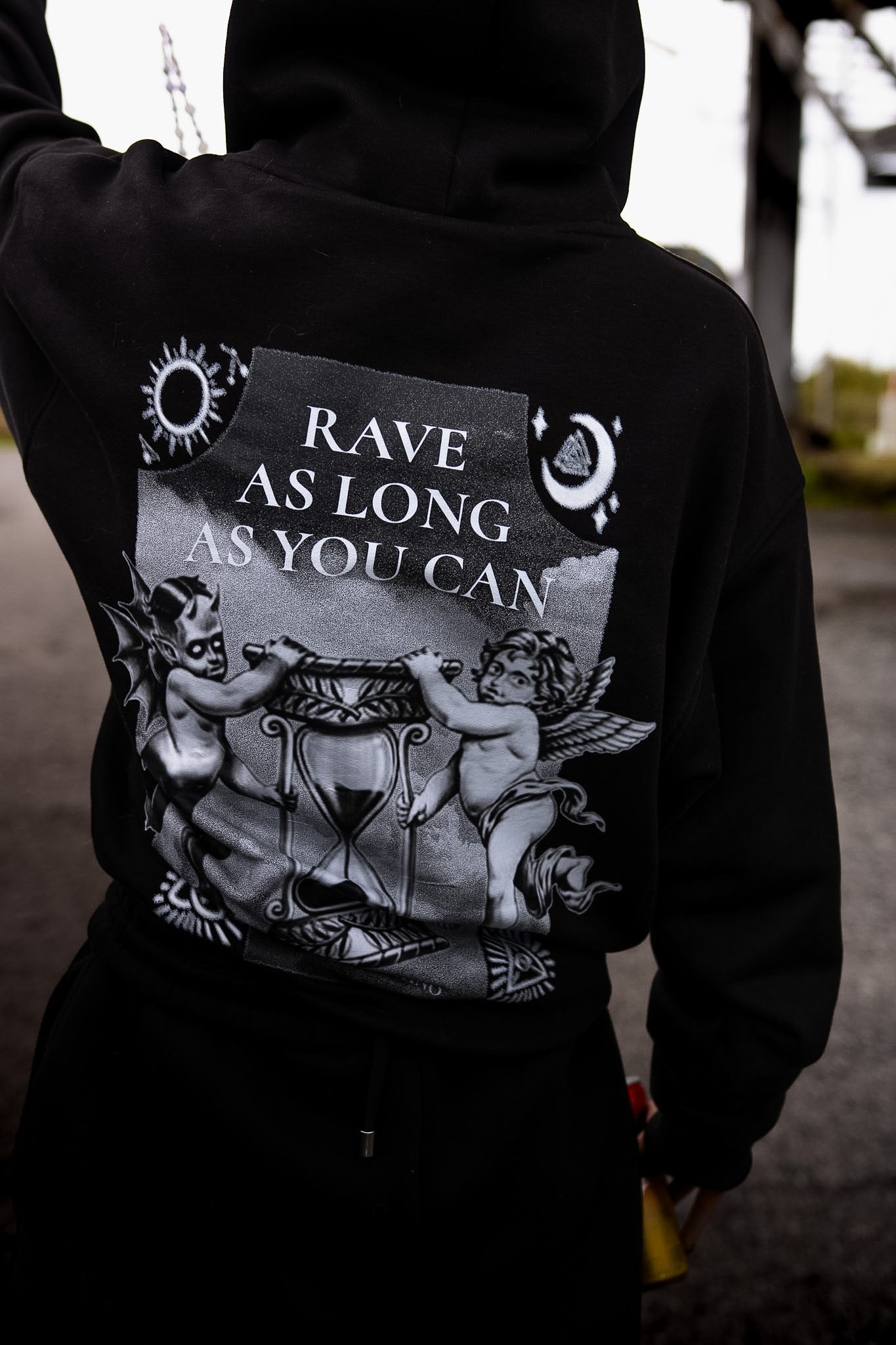 Rave As Long As You Can Oversized Hoodie Unisex