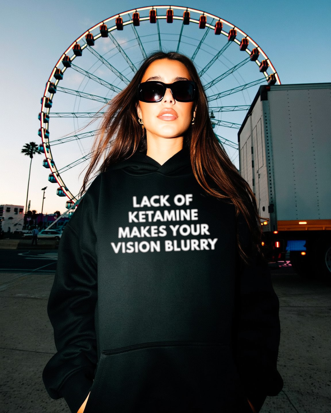 LACK OF KETAMINE - OVERSIZED HOODIE