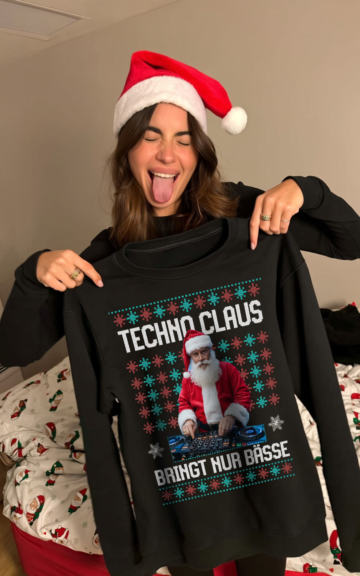 Techno Claus - CHRISTMAS SWEATER UNISEX