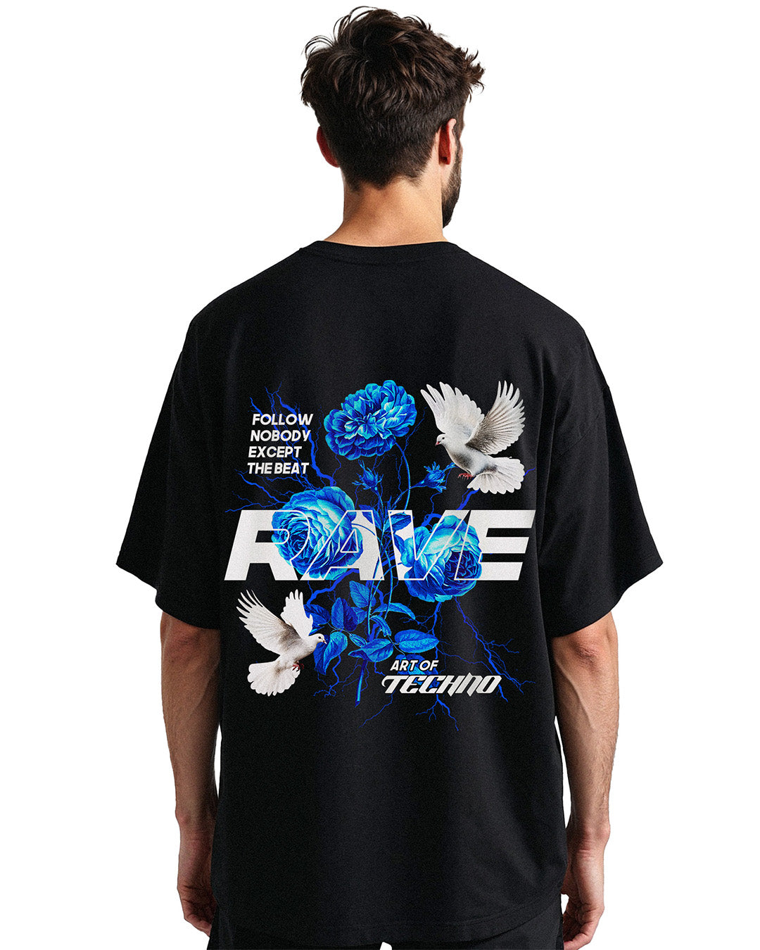 RAVE IN PEACE BLUE - OVERSIZED SHIRT