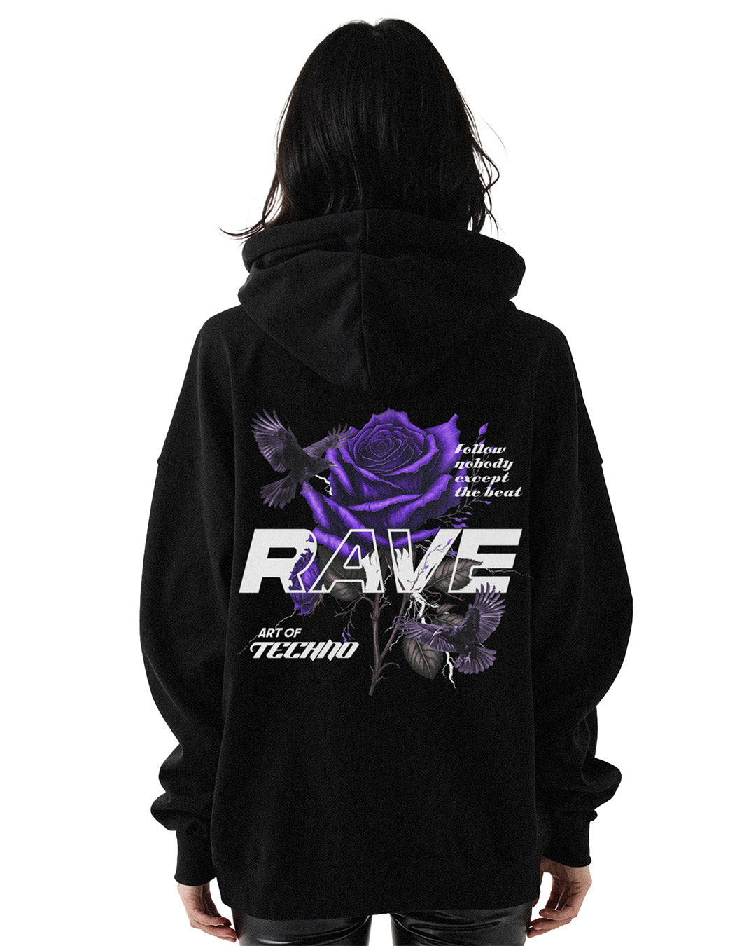 rave in peace purple - Oversized Hoodie