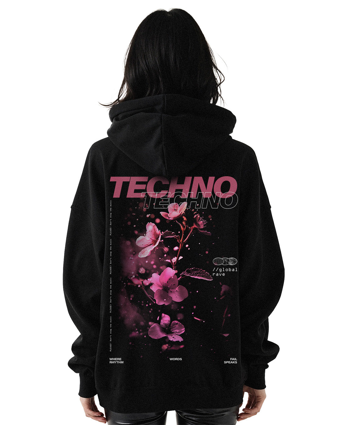 techno Oversized Hoodie - RIP COLLECTION