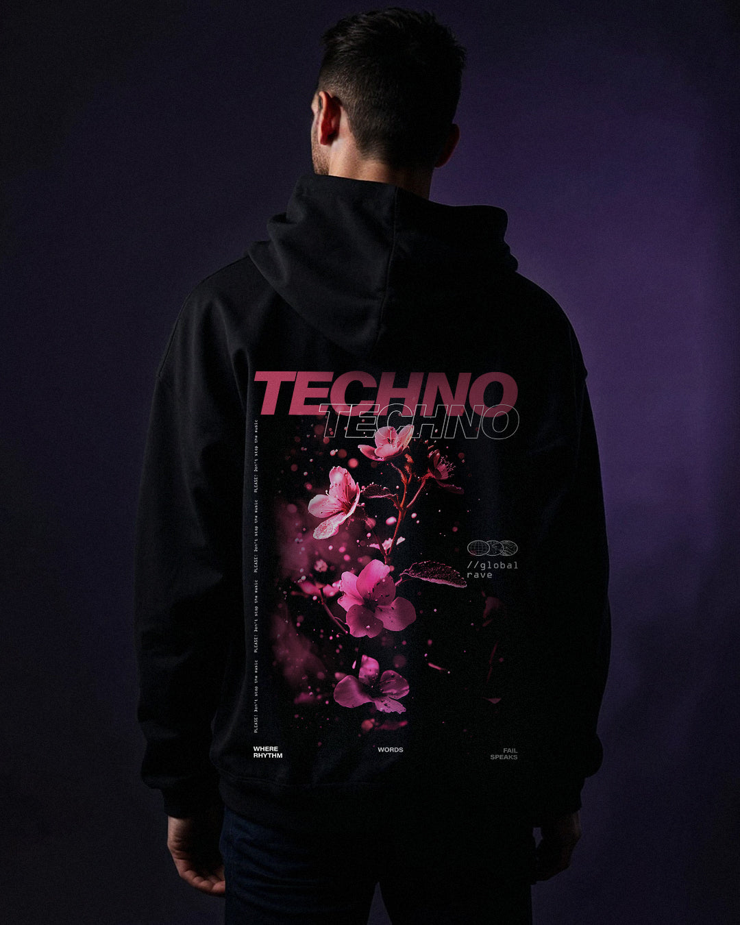 techno Oversized Hoodie - RIP COLLECTION