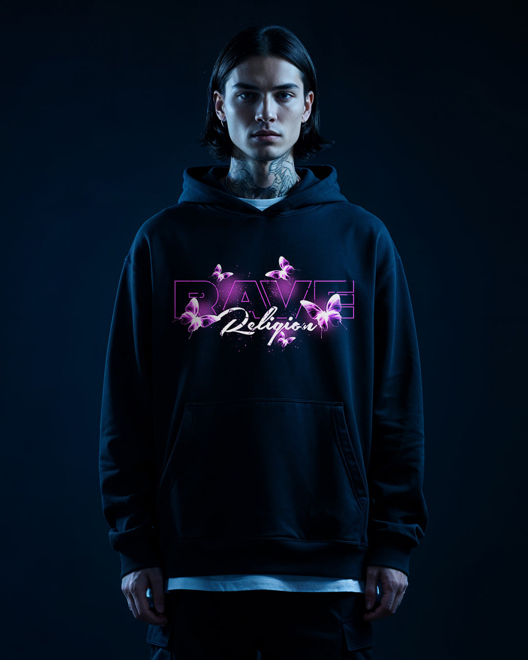 rave religion purple oversized hoodie - spring collection