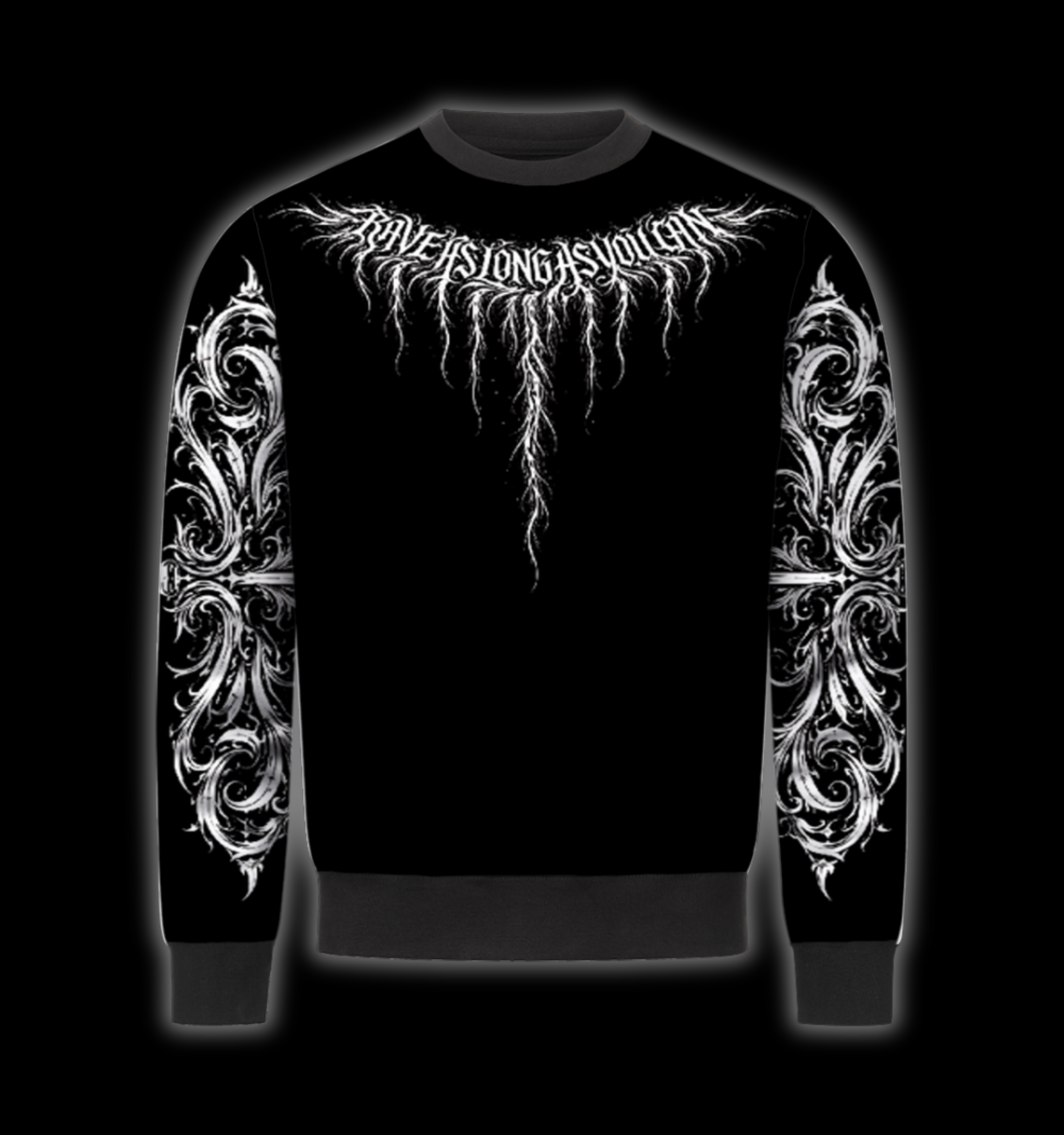 RAVE LONG AS YOU CAN - SWEATSHIRT AOP