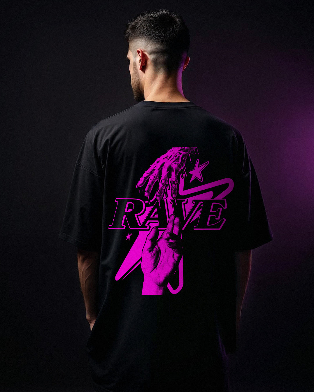 RAVE IN HANDS Oversized Shirt -RIP COLLECTION