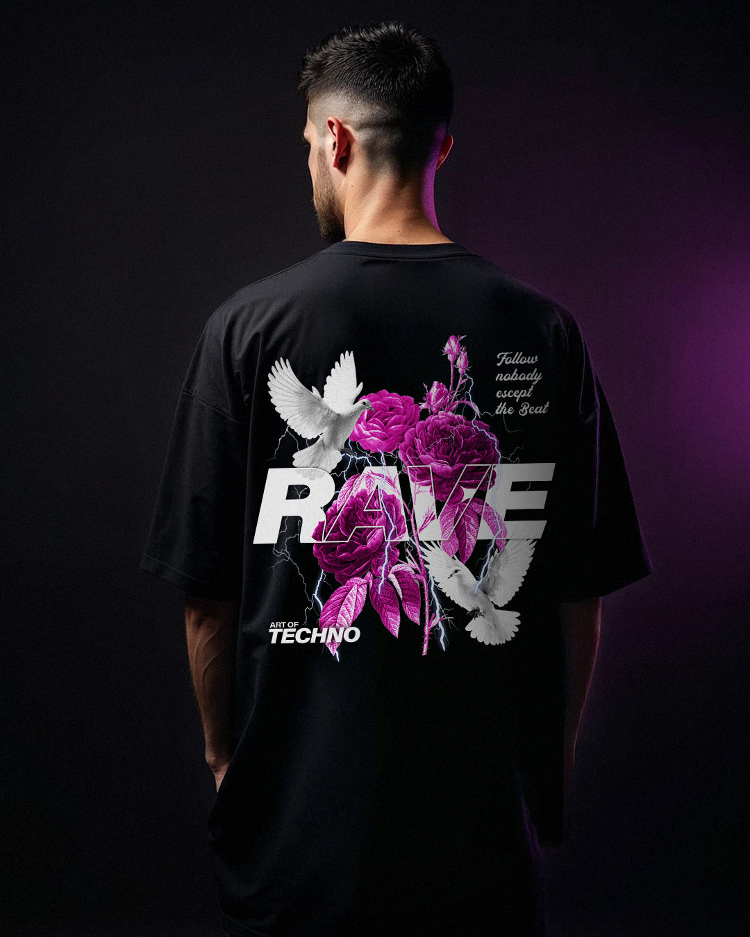 RAVE IN PEACE PINK Oversized Shirt - RIP COLLECTION