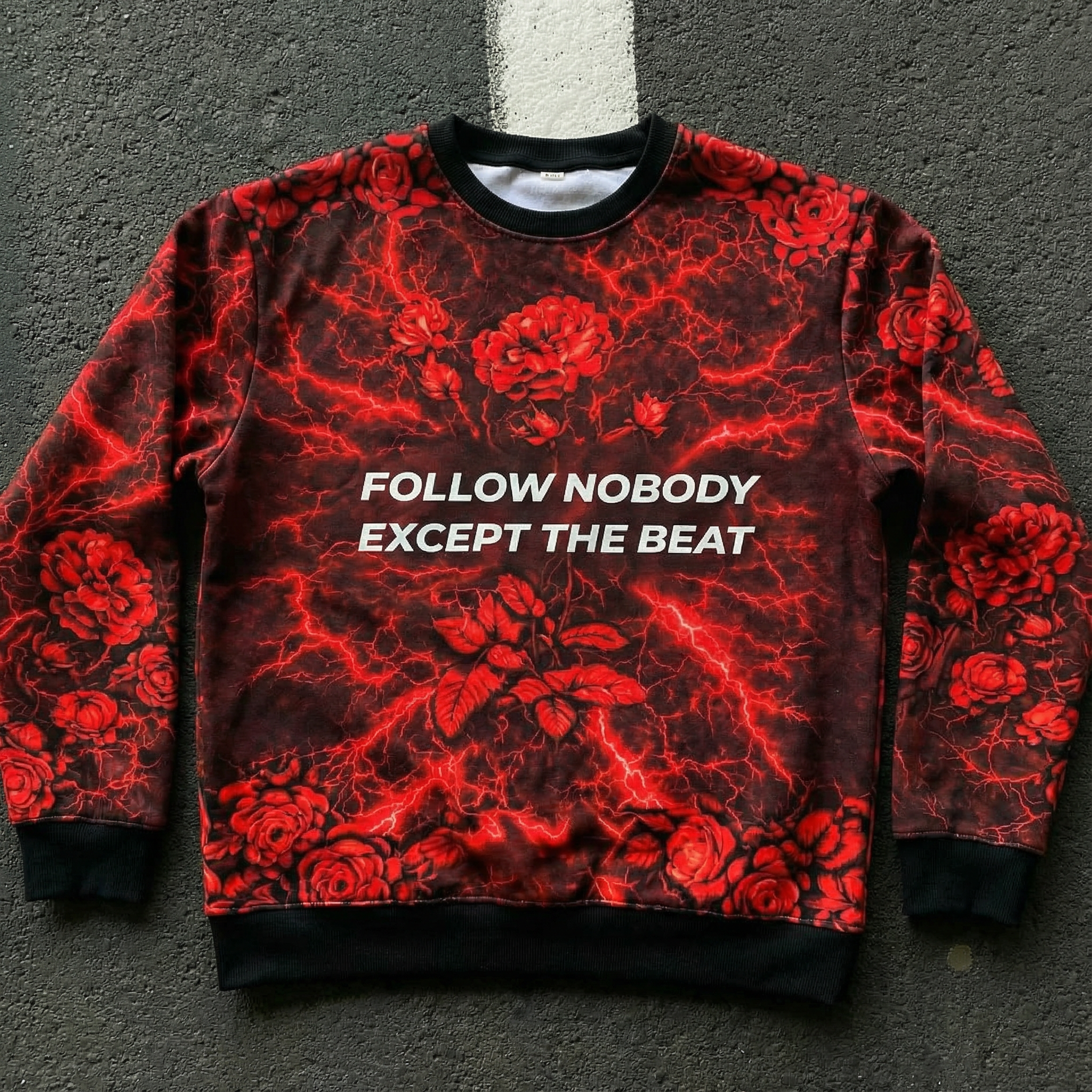 RAVE IN PEACE RED - SWEATSHIRT AOP