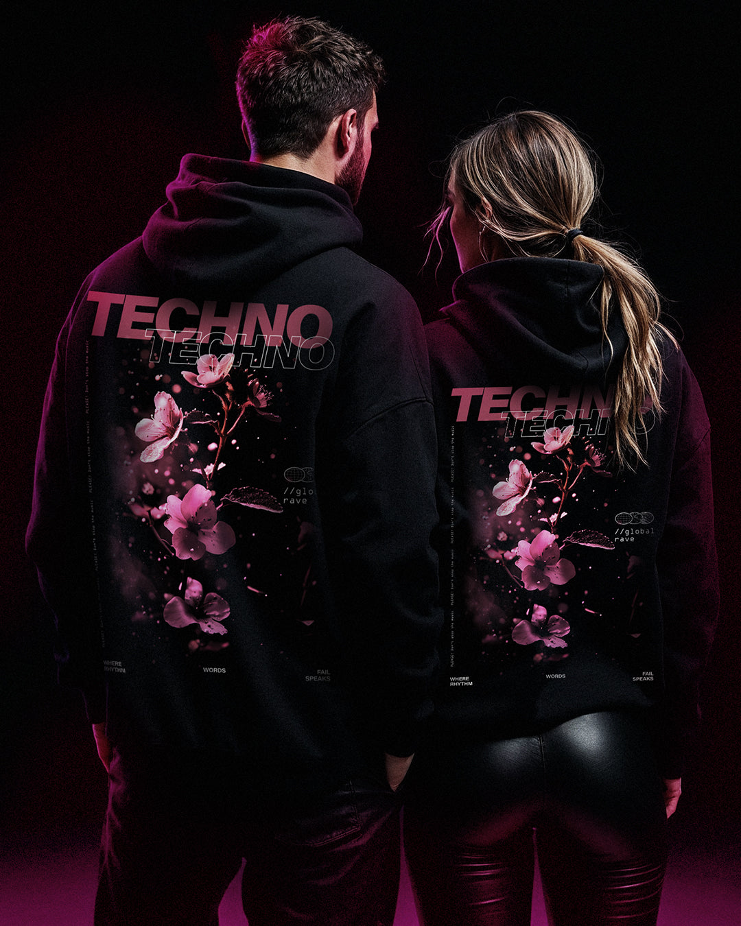 techno Oversized Hoodie - RIP COLLECTION