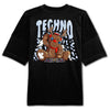 Techno Raindeer camiseta extragrande con parche en la espalda unisex