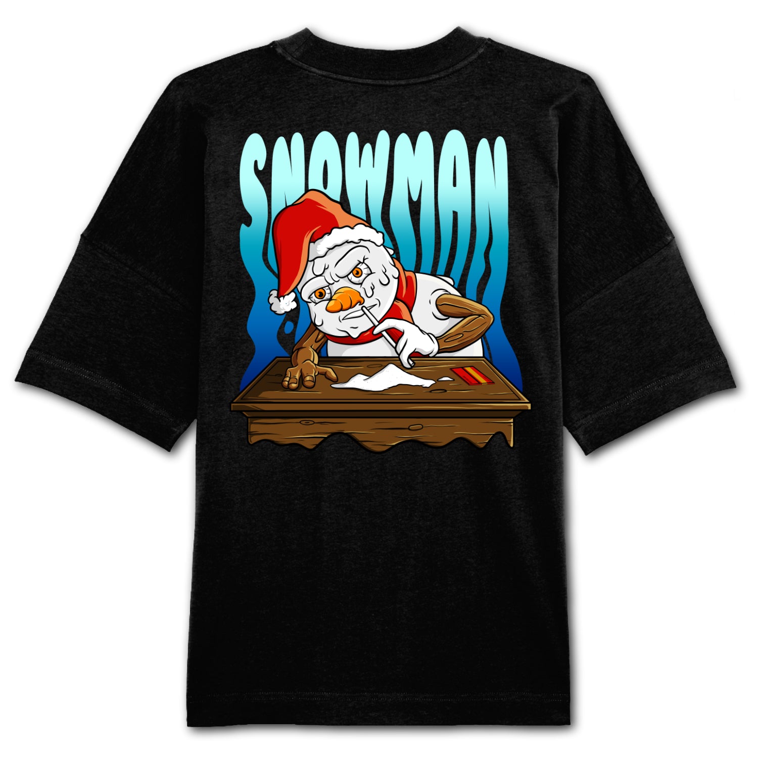 Snowman Oversized Backpatch T-Shirt Unisex