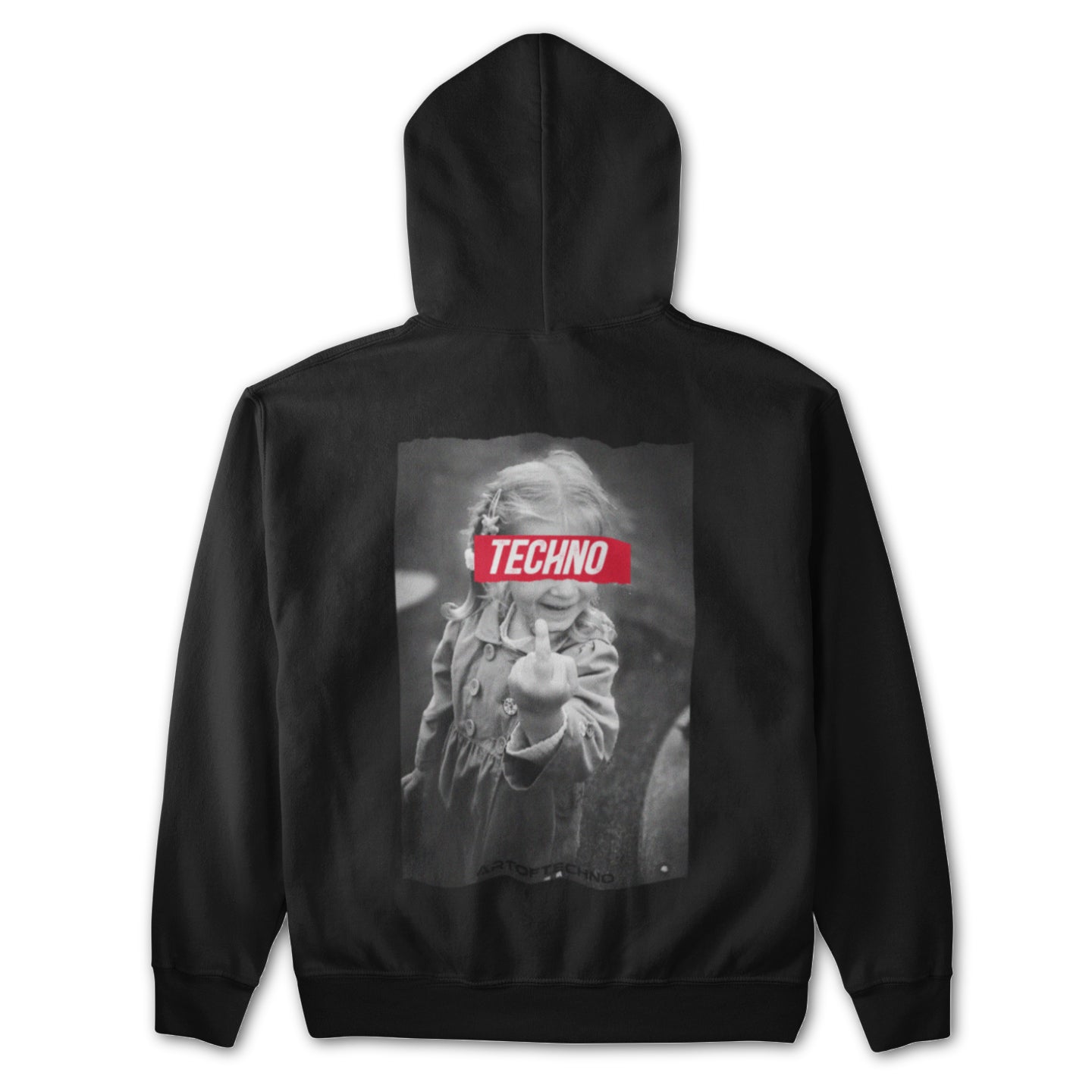 Technopreme back patch hoodie