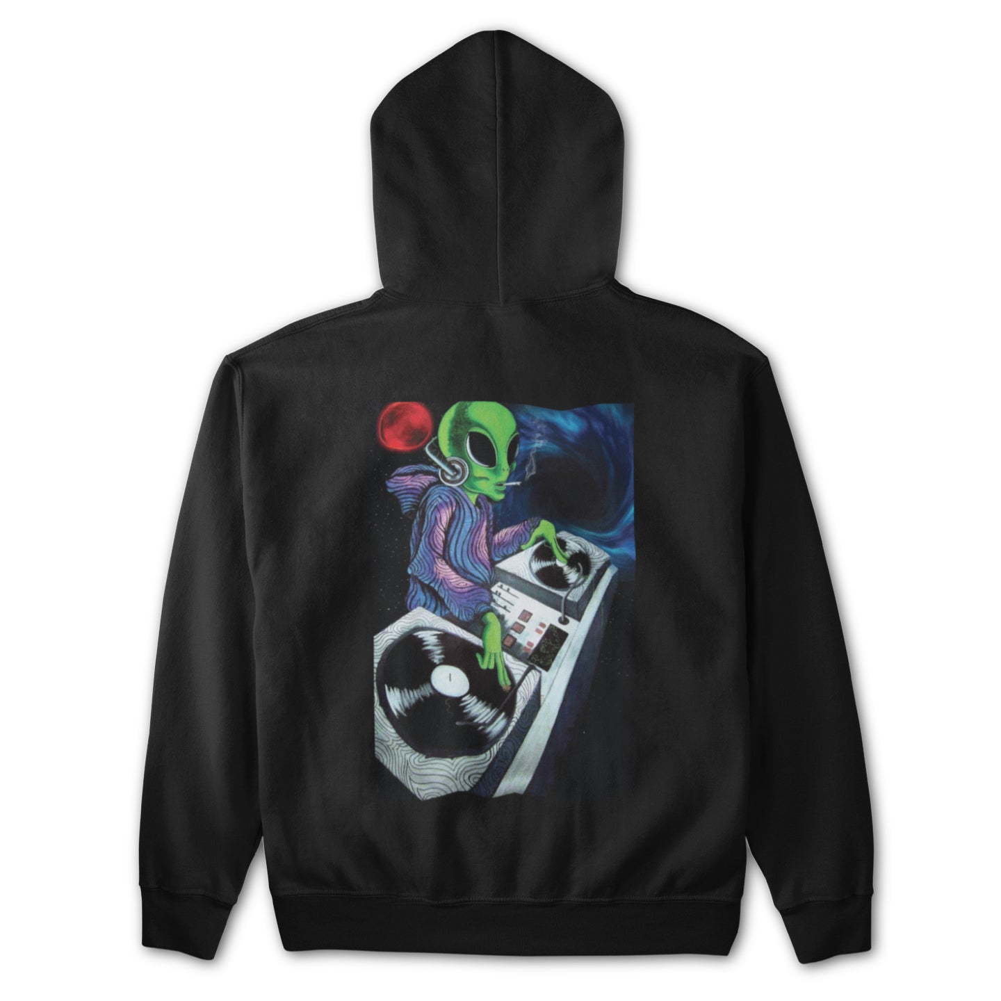 Alien DJ Backpatch Unisex Hoodie