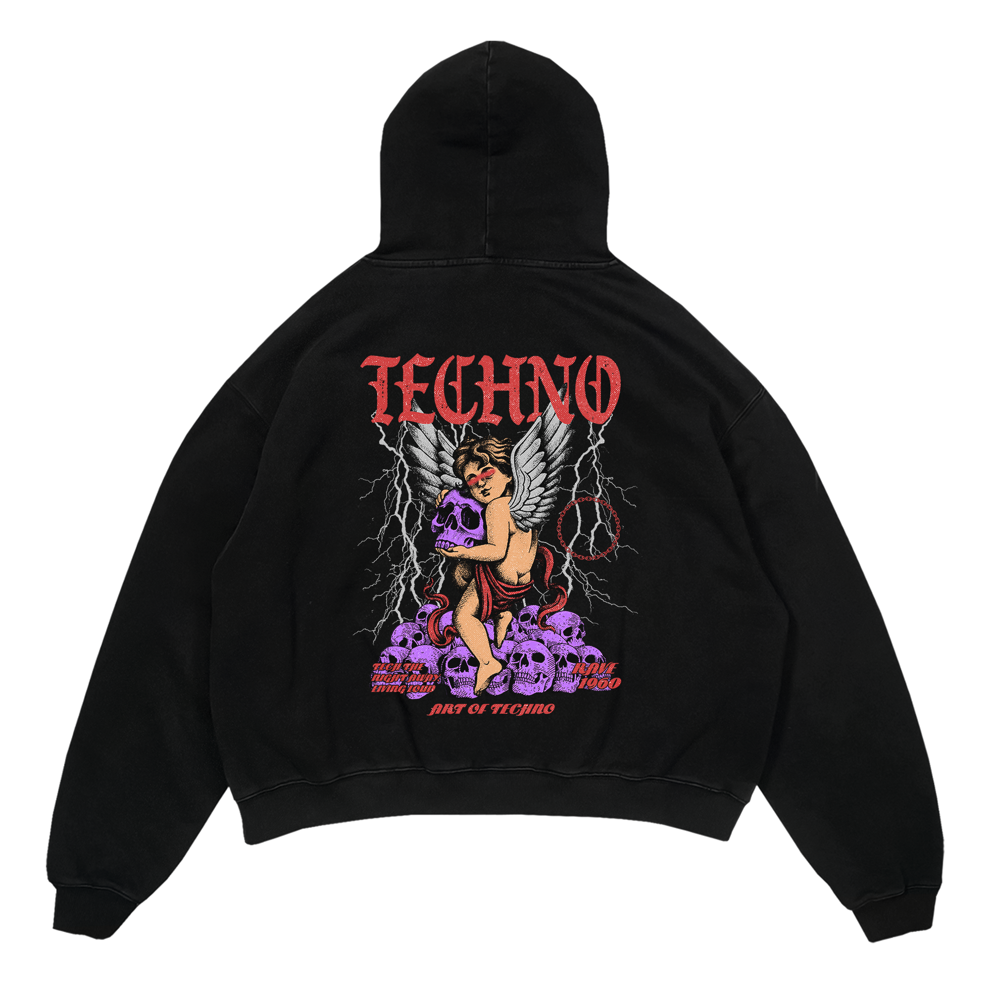 Techno Death Angel Oversized Hoodie