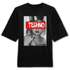 Camiseta extragrande con estampado frontal de Techno Princess