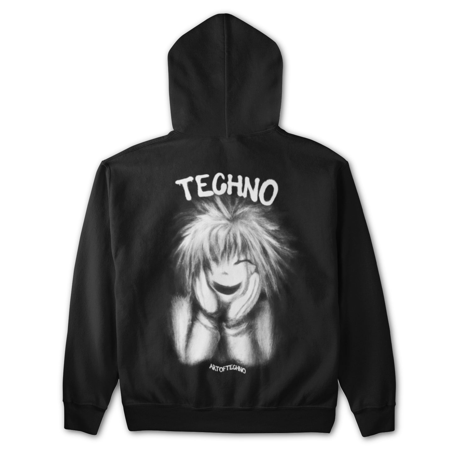 Techno Addicted Back Patch Hoodie