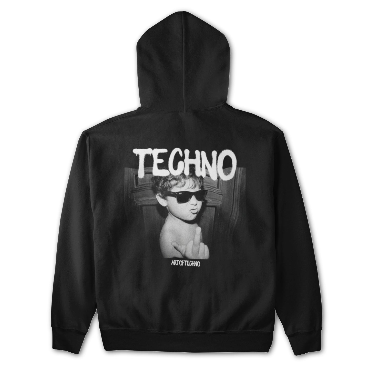 Feel Techno Back Patch Hoodie