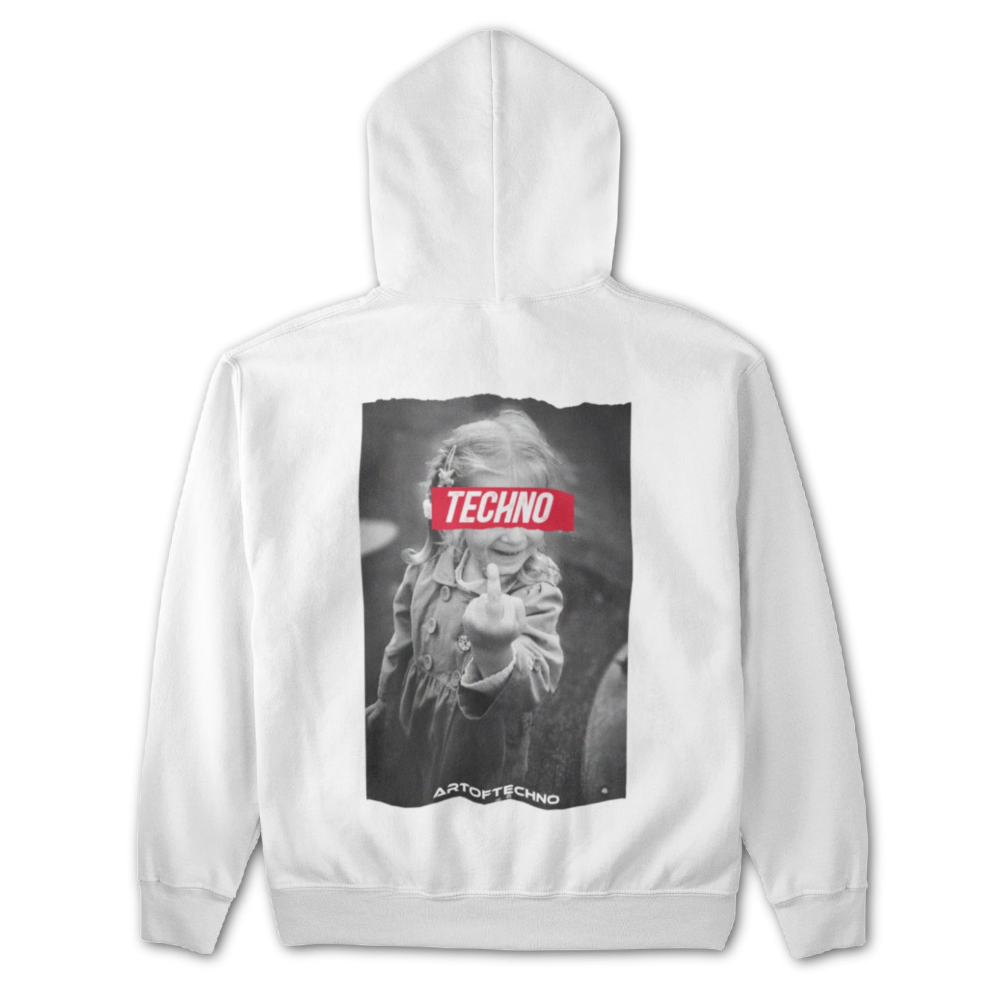 Technopreme back patch hoodie