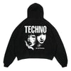 Techno Beauty Oversized Backpatch Hoodie