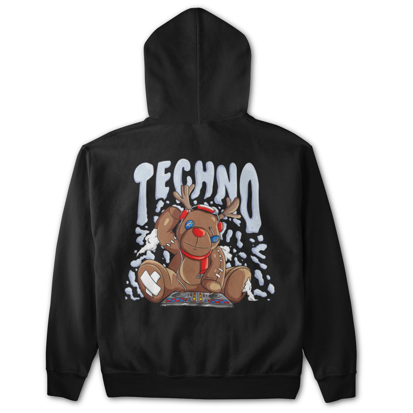 Techno Raindeer Backpatch Hoodie Unisex