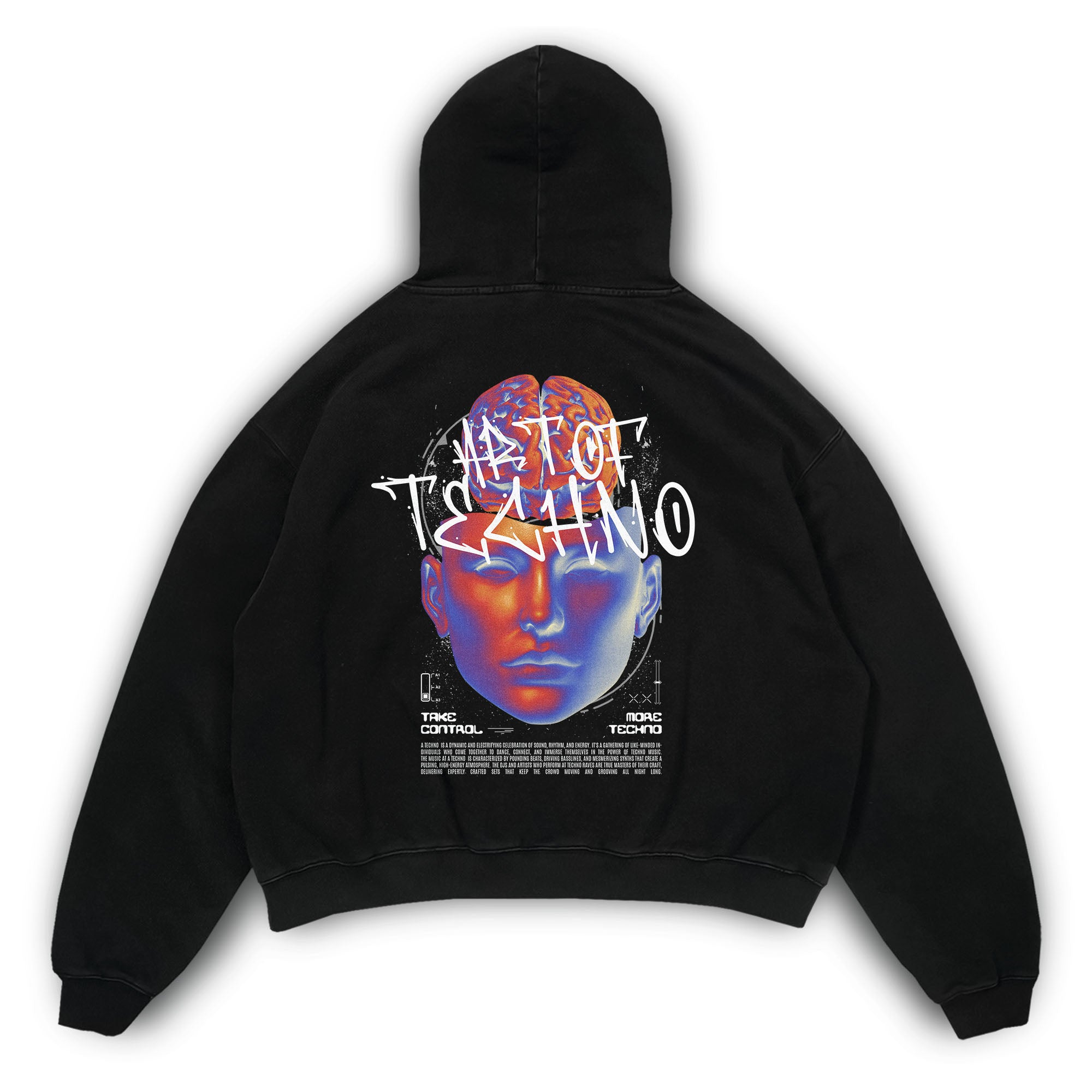 Techno Mindblow Oversized Hoodie