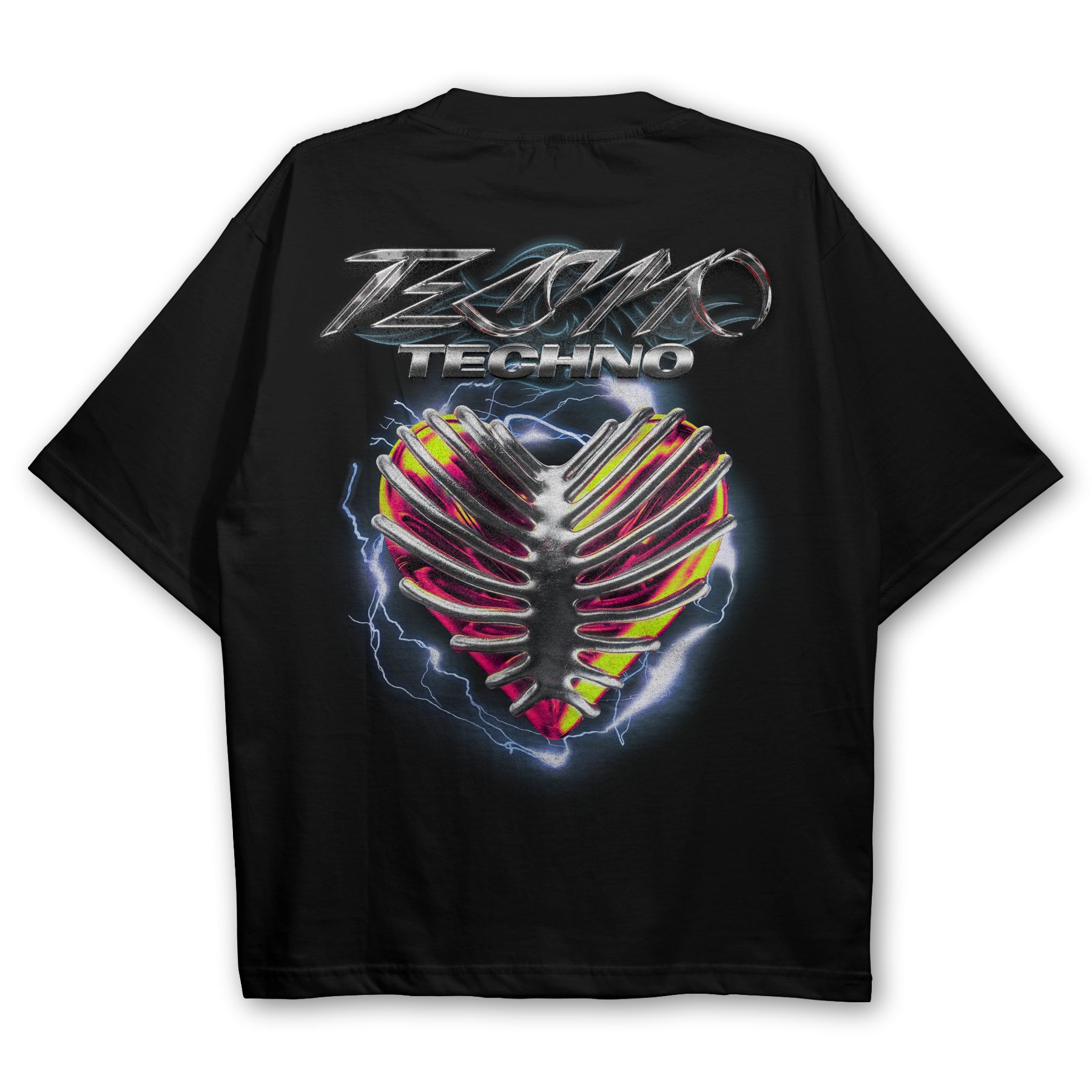 Techno Heart Oversized T-Shirt