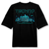Camiseta extragrande con parche en la espalda de Techno City
