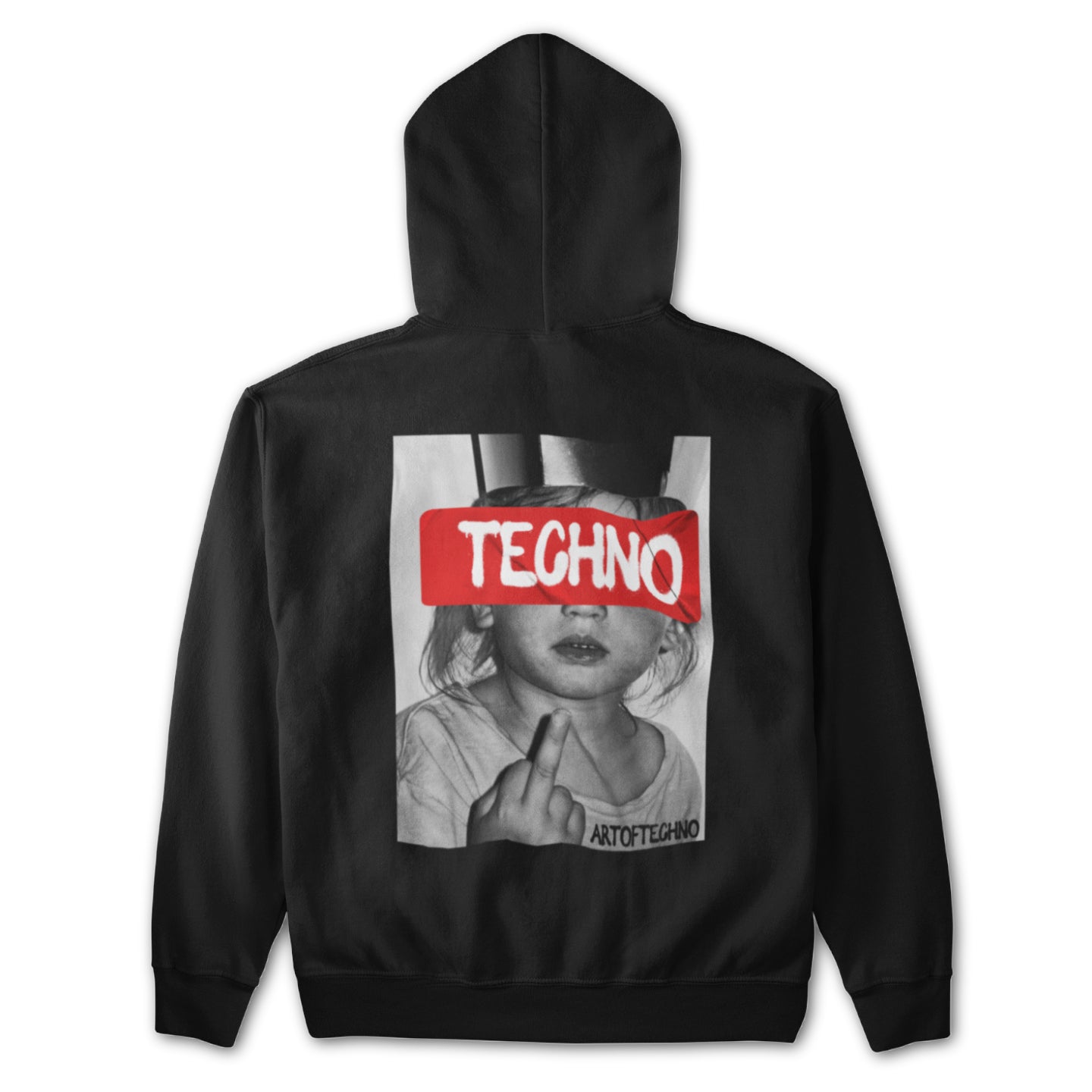 Techno Princess back patch hoodie