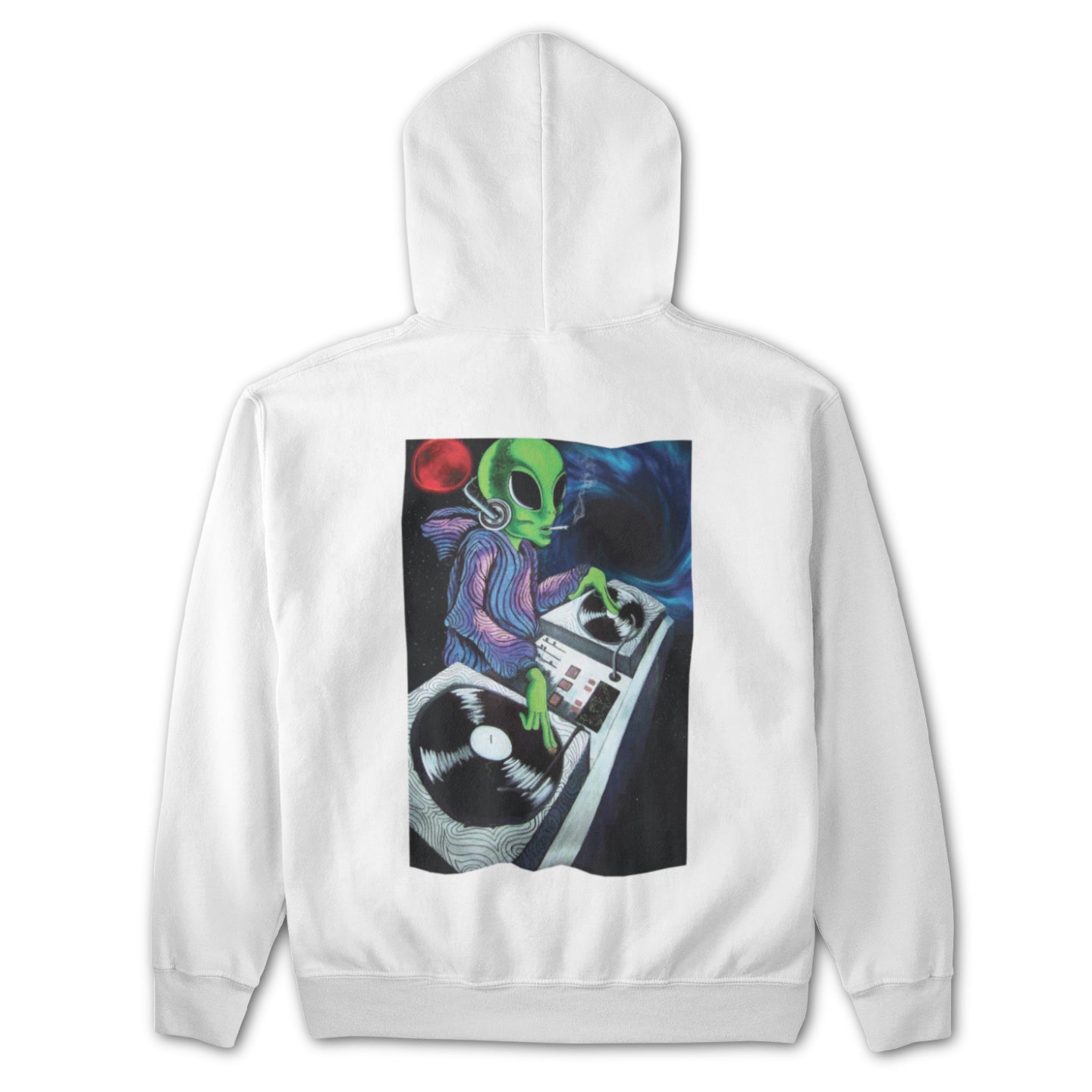 Alien DJ Backpatch Unisex Hoodie