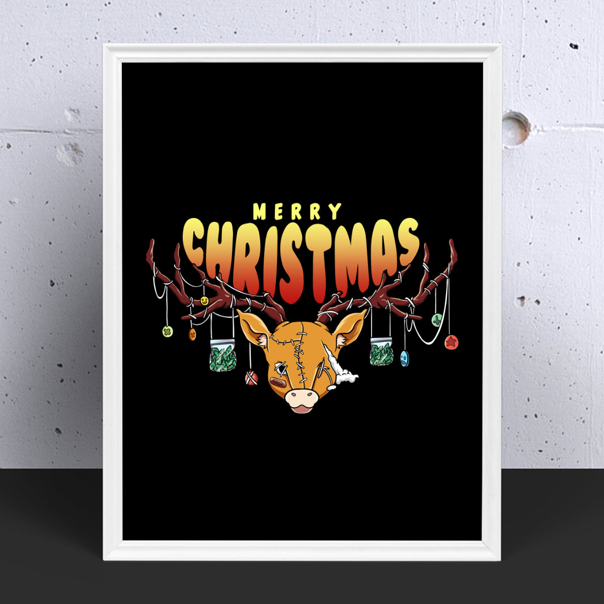 Christmas Raindeer Poster