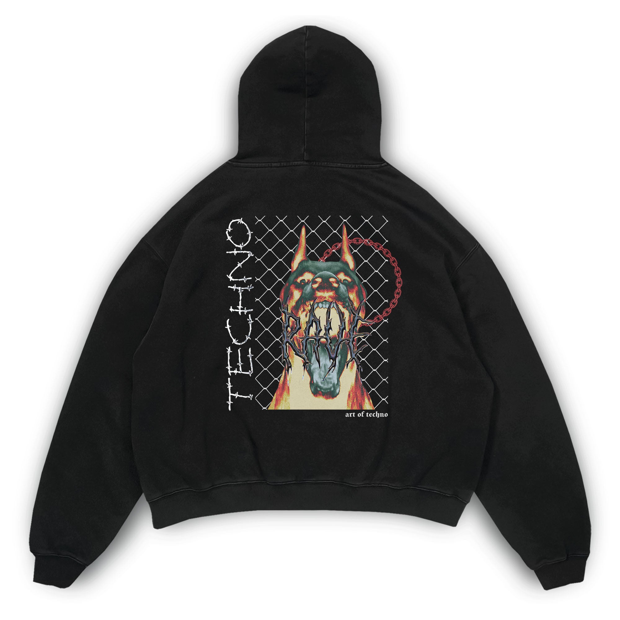 Sudadera con capucha Techno Guardian Oversized