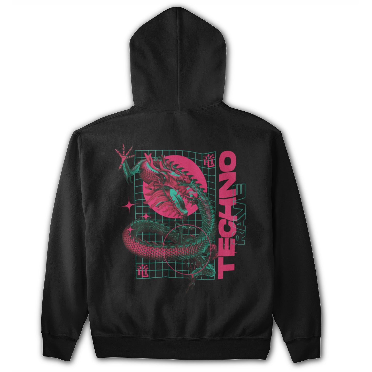 Techno Dragon Backpatch Hoodie