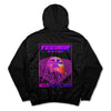 Neon Techno Face Hoodie