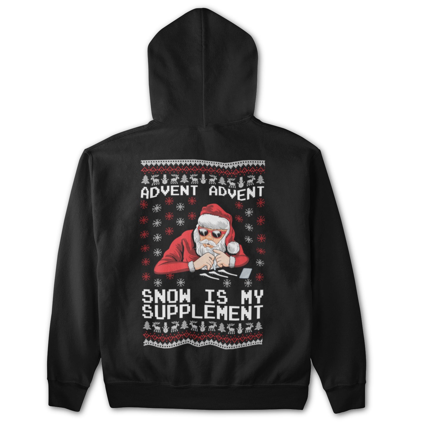 Snow Is My Supplement Backpatch Hoodie Unisex