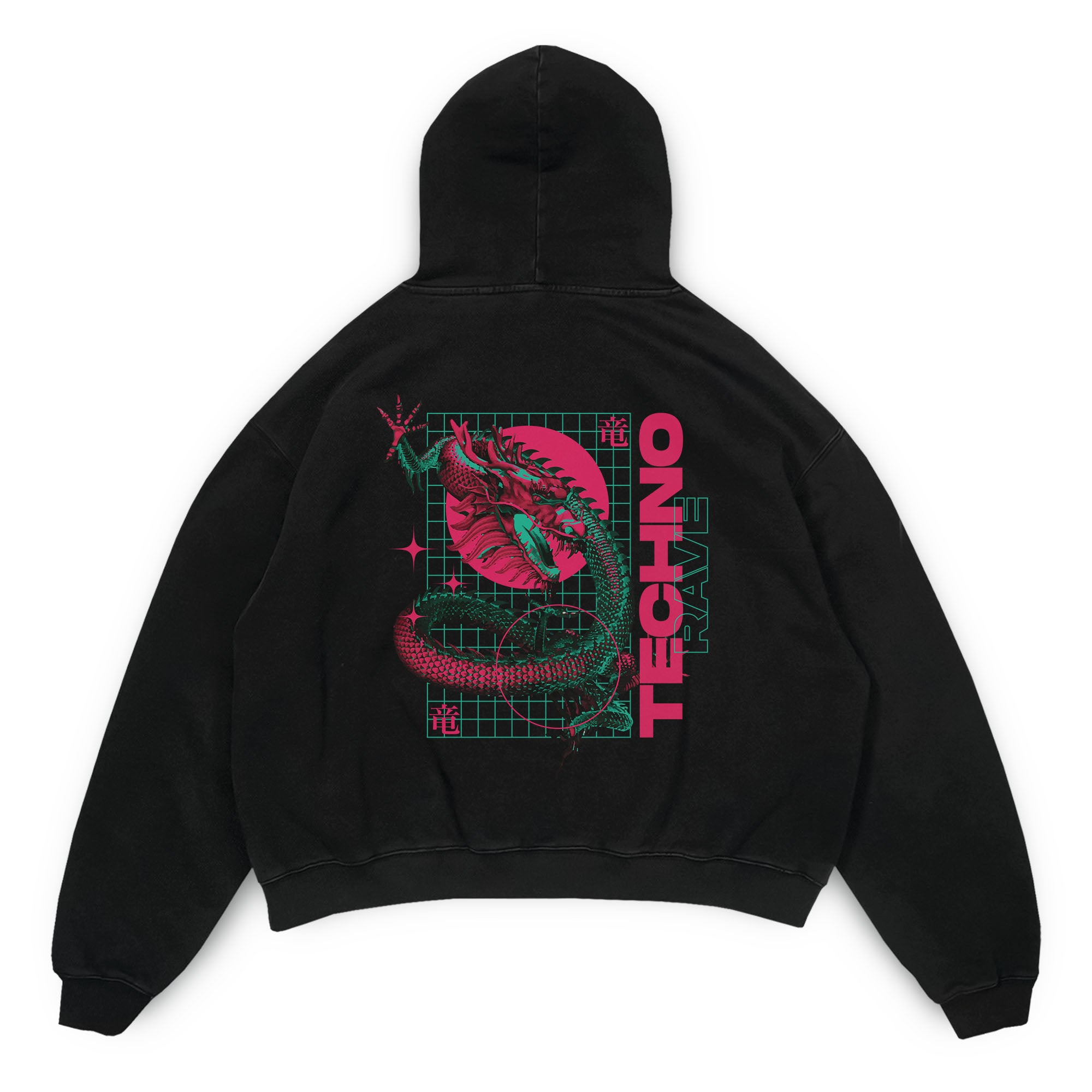 Techno Dragon Oversized Hoodie