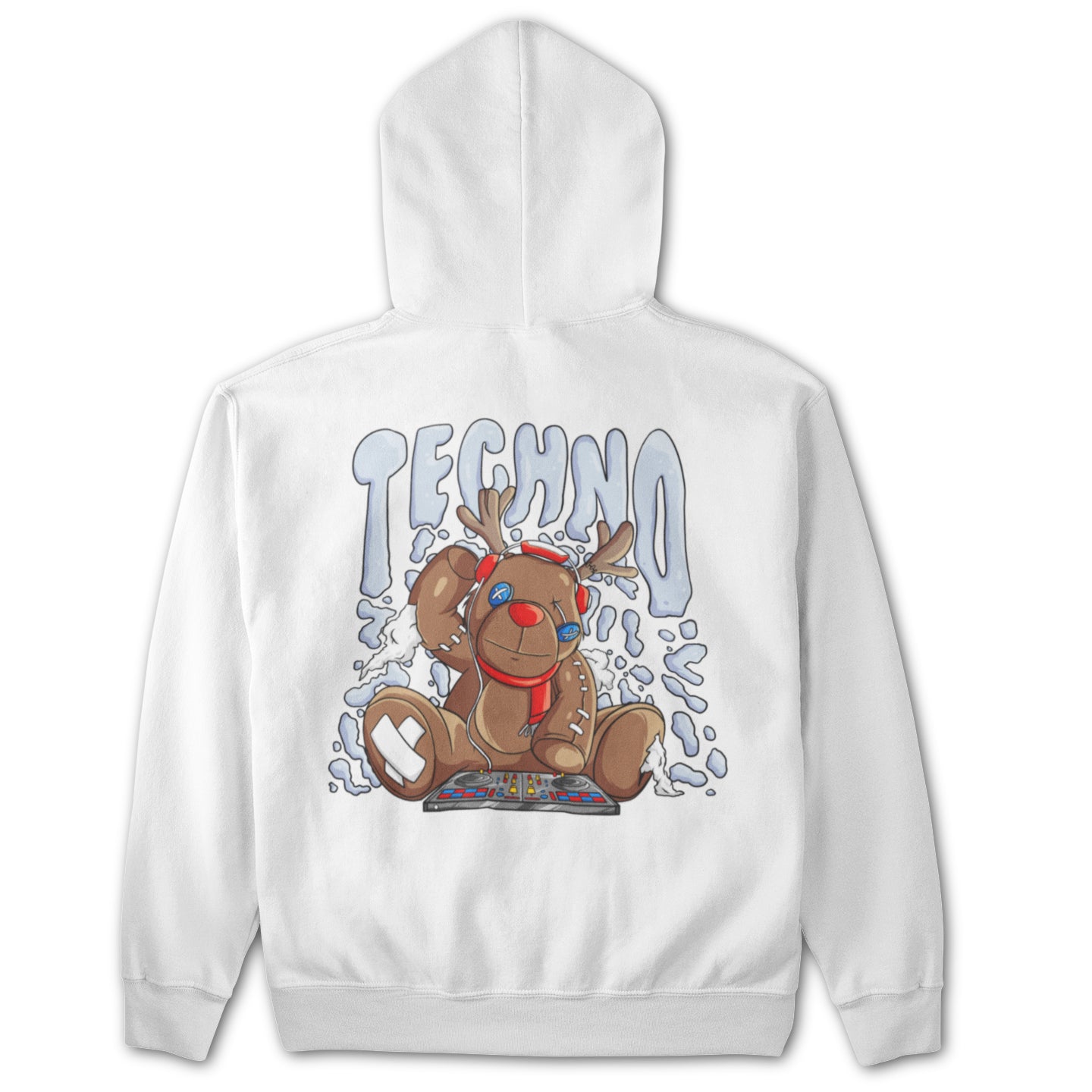 Techno Raindeer Backpatch Hoodie Unisex