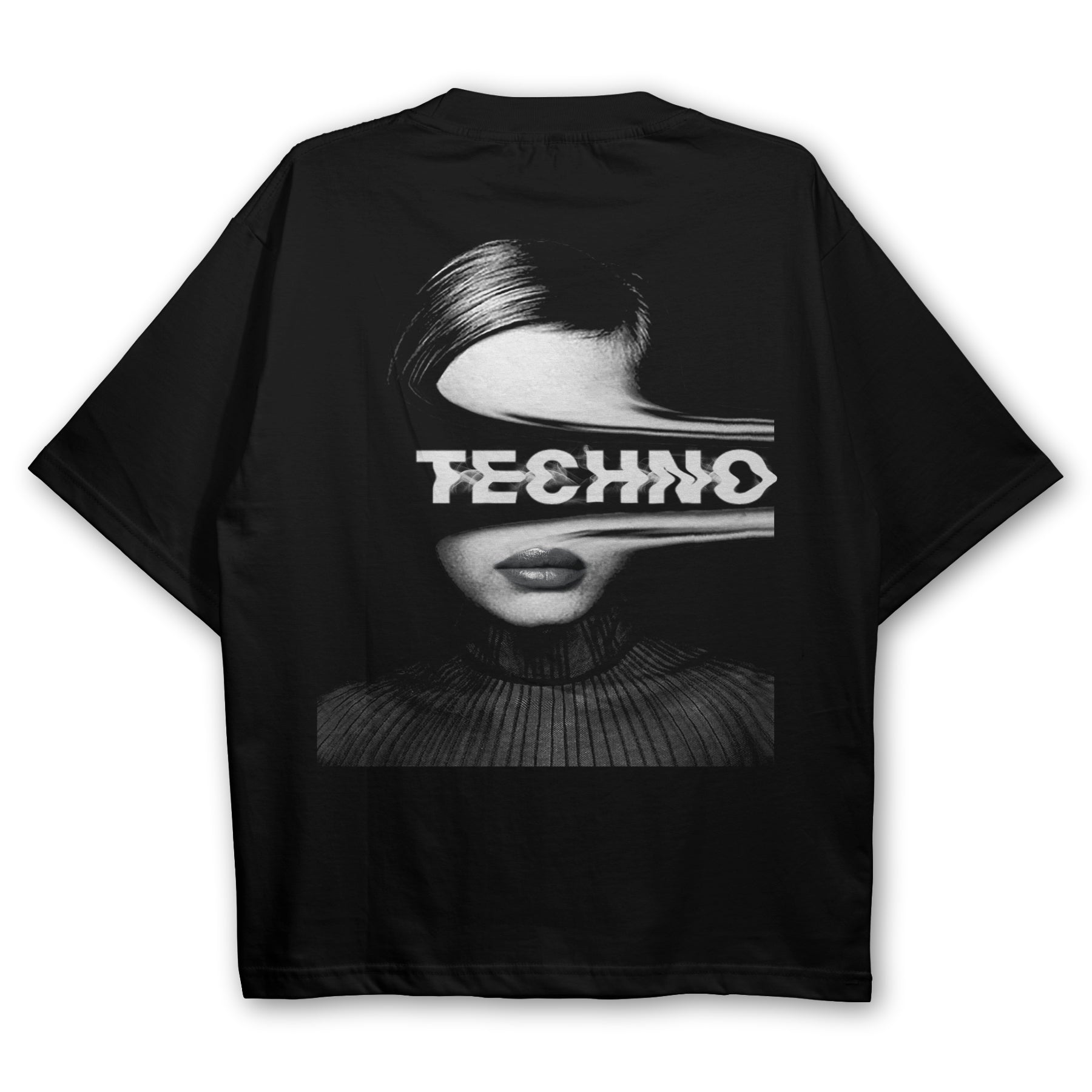 Techno Face Oversized T-Shirt