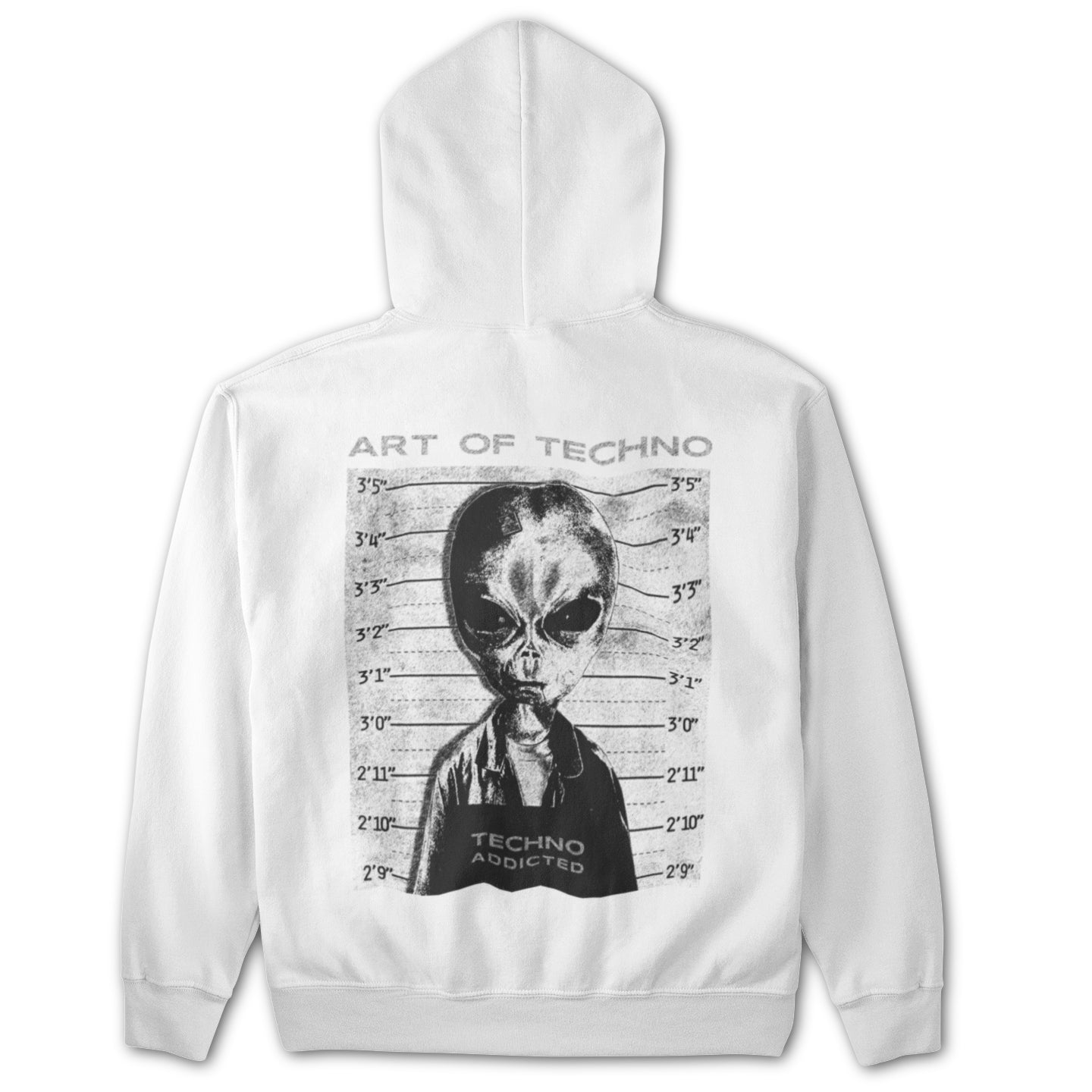 Techno Addicted Alien Backpatch Hoodie